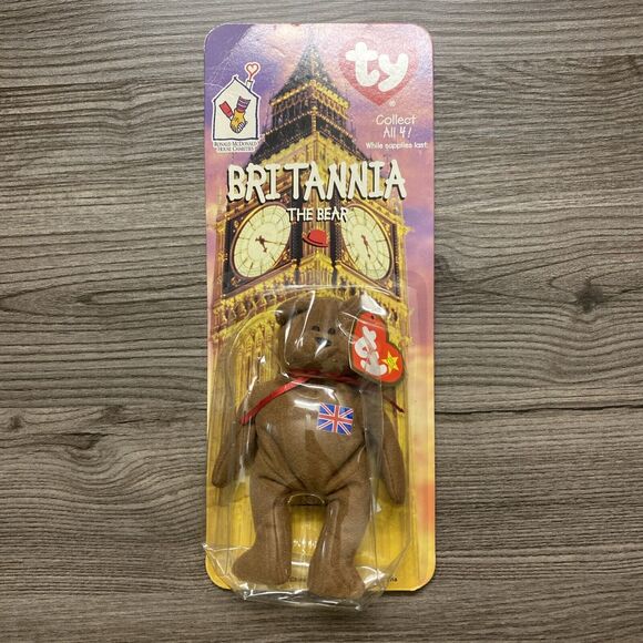 Ty Teenie Beanie Babies Britannia The Bear With Rare Errors 1993 OakBrook - Picture 1 of 9